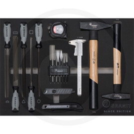GRANIT BLACK EDITION Insert set, hammers, files and accessories, 26 pcs.
